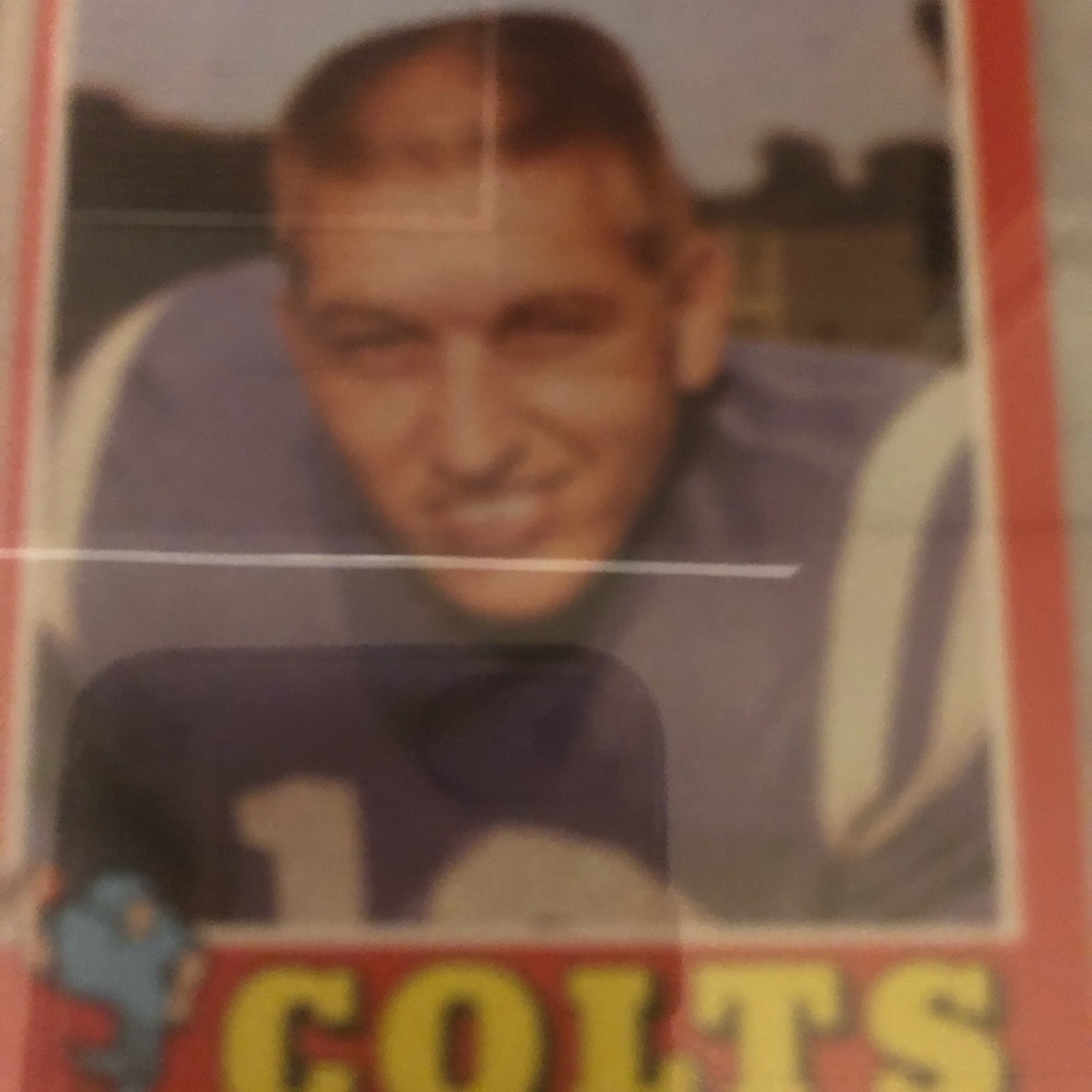 Football card John Unitas tops 1971 no 1